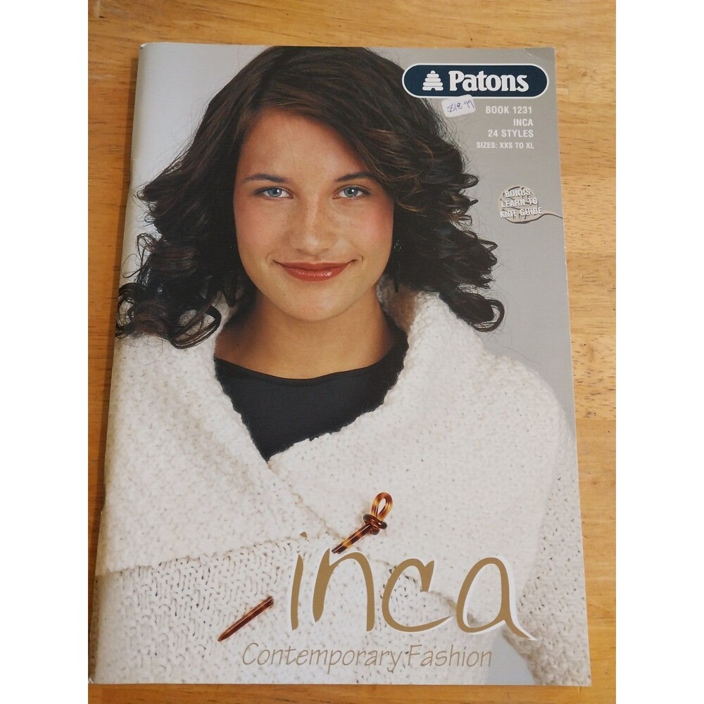 Patons Knitting Pattern Book 1231 Inca Contemporary Fashion 24 Styles XXS - XL
